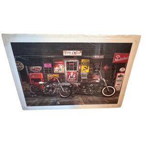 Vintage Motorcycle & Americana Sign Art Print By W. A. Wright signed 4/150 READ